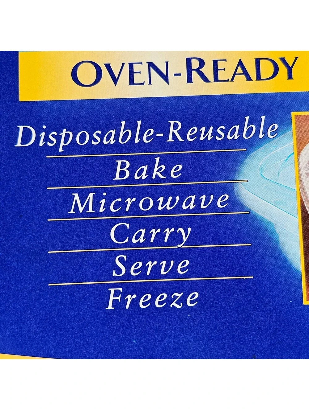Vtg Reynolds Pot Lux Oven Ready Cookware 13x9 Pan  Lid Disposable Reusable White